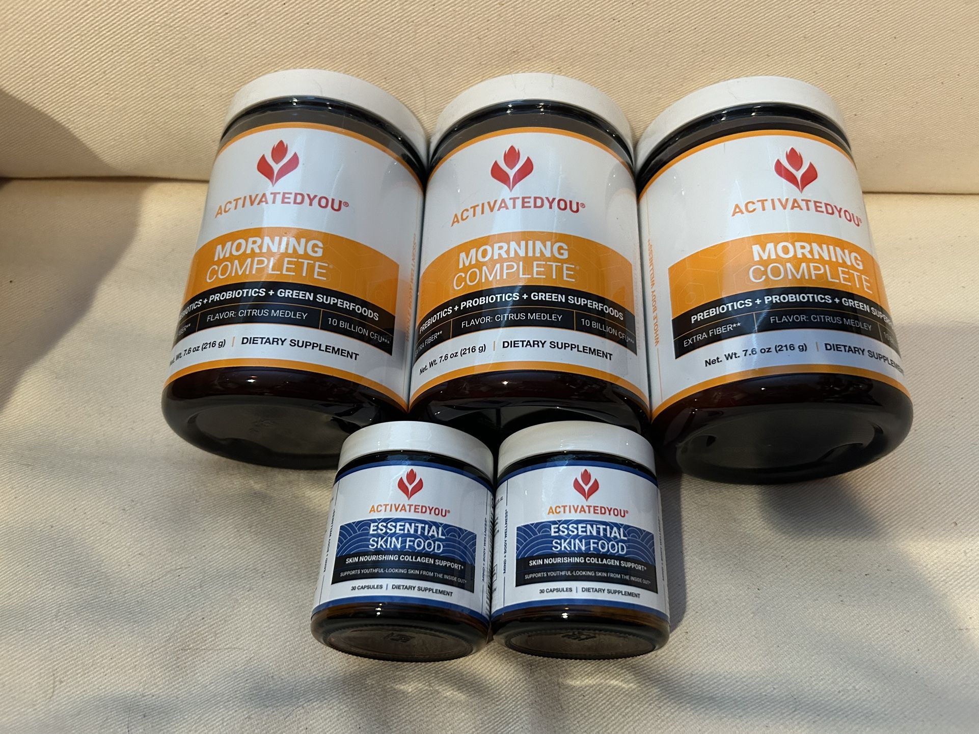 Activated You. Morning Complete. Essential Skincare. Still sealed.