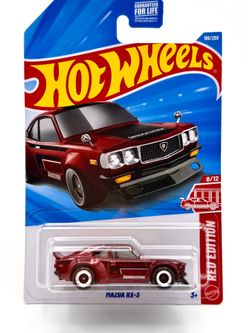 Hot Wheels RED EDITION 1:64 Scale Diecast Model - Mazda RX-3