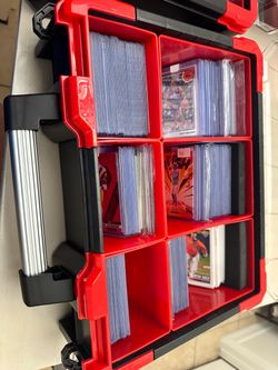 Large Lot of Trading Cards in Top Loaders