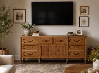 Vintage Solid Wood Dresser/ Credenza