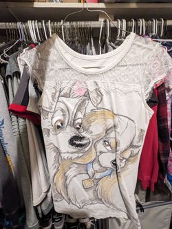 Lady And The Tramp Disney Shirt Size XS