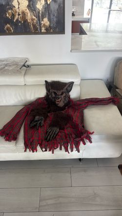 Werewolf Halloween Costume with Plaid Shirt