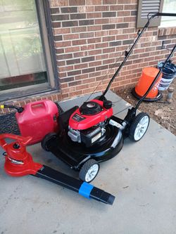 Troy bilt Push mower and electric blower
