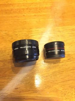 58mm telephoto & wide angle $20