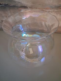 Iridescent Glass Bowl Vase Poland