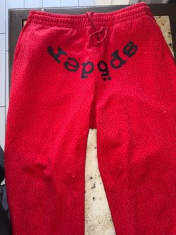 Sp5der “VVS Sweatpants” xl red