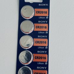 Sony  CR 2016 Coin Cell 3V Lithium Batterys