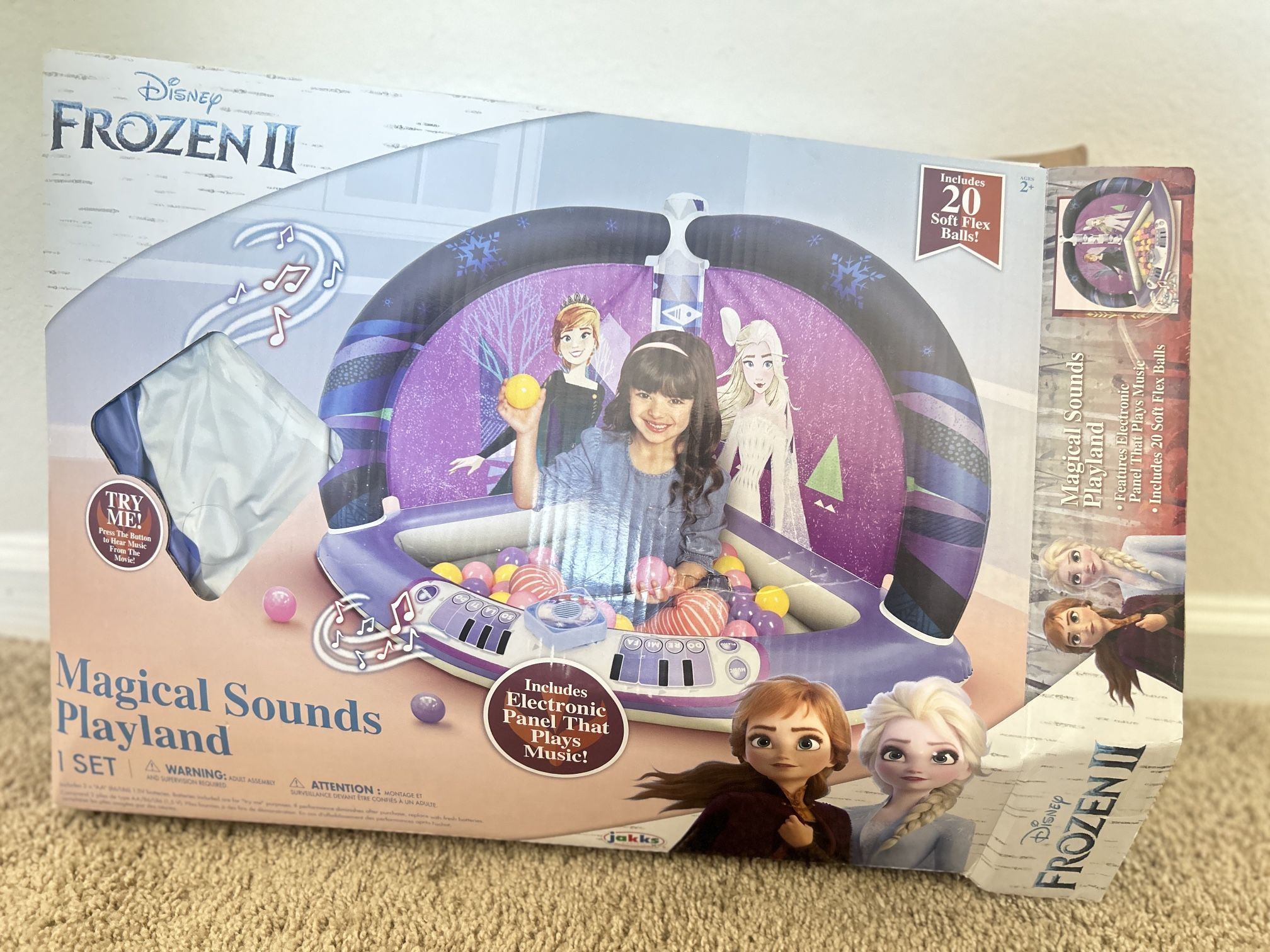 New in original box-Frozen ELSA/AANA Kids Play Castle with Piano,Music and balls