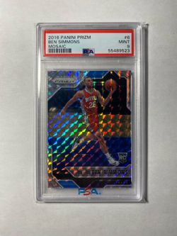 2016 Panini Prizm Mosaic Prizm Ben Simmons ROOKIE #6 PSA 9 MINT