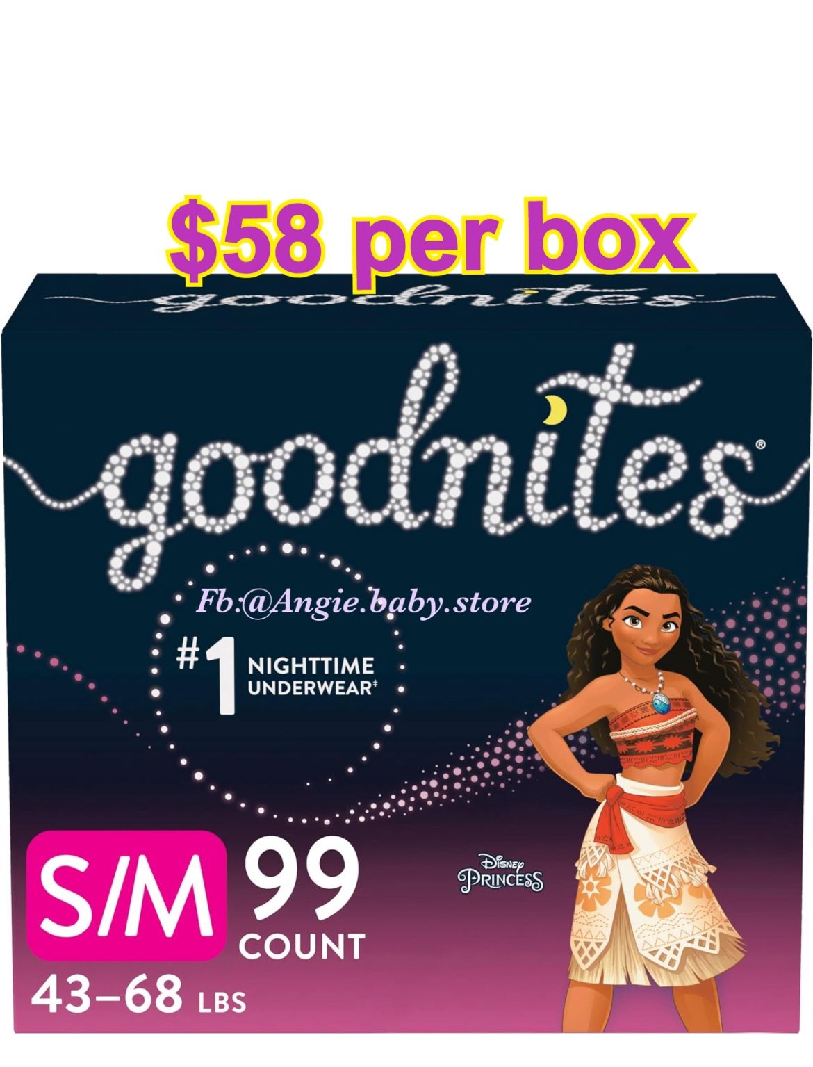 Goodnites size S/M girls