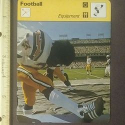 1978 Sportscaster San Diego Chargers Equipment Football Shoes Footwear Photo Large Over-sized Card HTF Collectible Vintage Italy NFL National Football