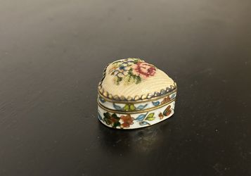 Small Tiny Cloisonné Heart Box 