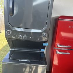 GE Washer/Dryer / Red Galantz Refrigerator 