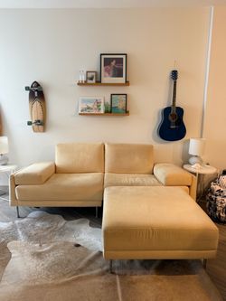 Natuzzi Sofa and Ottoman
