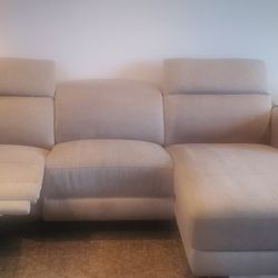 Costco “Lucille” Light-Grey Fabric Power Reclining Sectional — Works Perfectly
