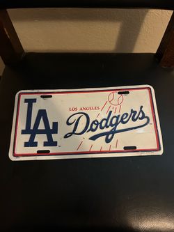 Los Angeles Dodgers baseball automobile license plate