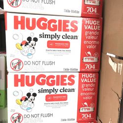 Huggies Simply Clean 704 Wipes 