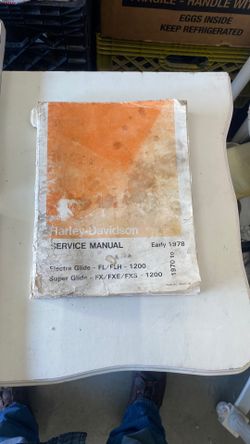 Harley Davidson Service original Manual 1970 The Early 1978 Fl H Fxe Fxs 1200