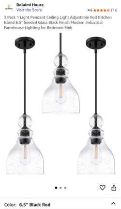 3 Pk pendant Lights 