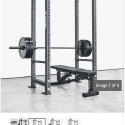 Rogue Fitness RML-390BT Power Rack Stand With Double Fat Skinny Pull-Up Bar