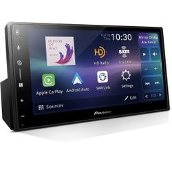Pioneer DMH-2000NEX 6.8" Double Din Multimedia Digital Media Receiver, Wired Apple CarPlay and Android Auto, Bluetooth, Backup Camera Compatible, Touc