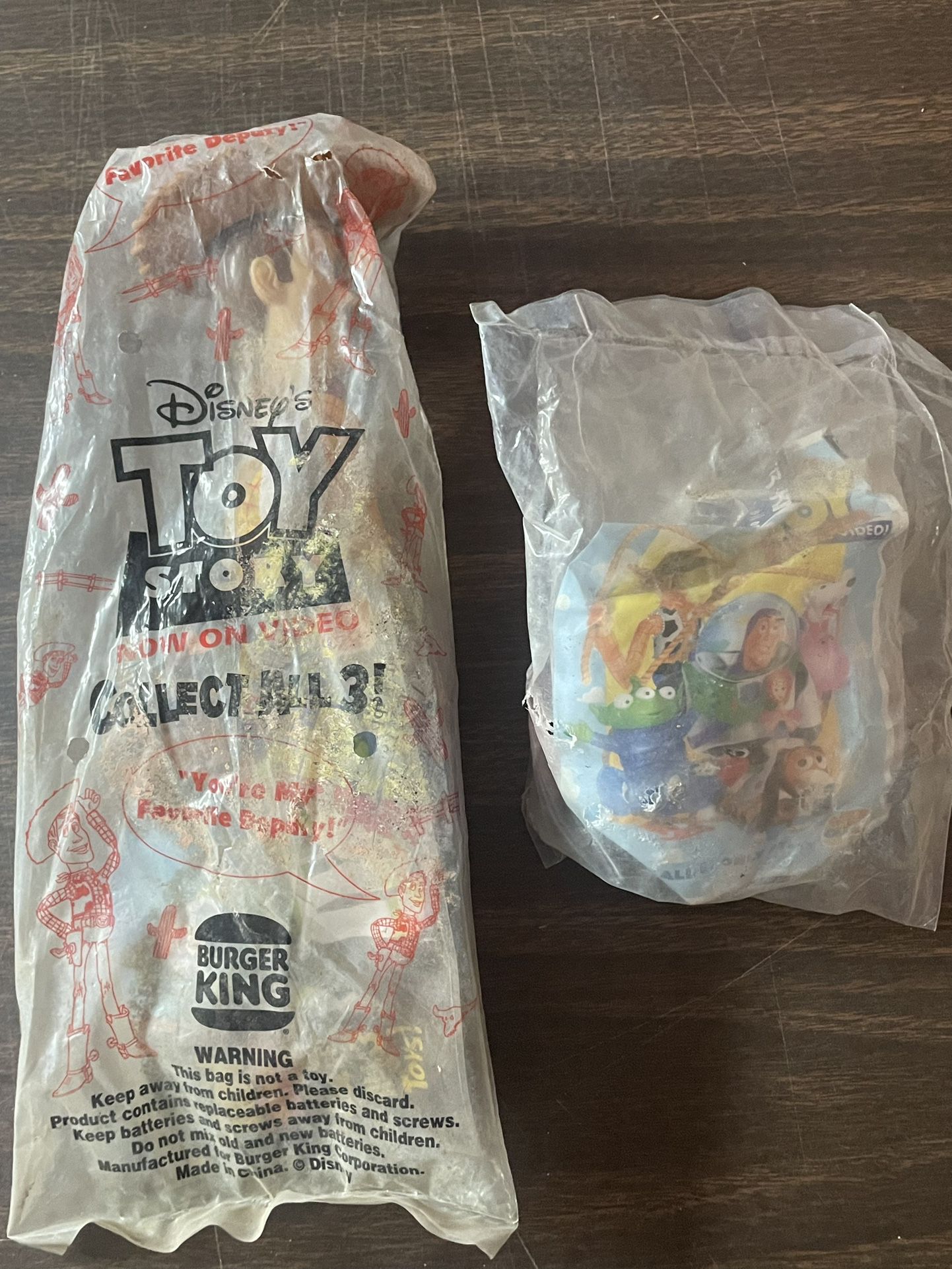 Burger King Kids Club Toy Story Woody and Hamm Vintage 1996 Toy Unopened NEW