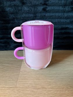 Stacking Mugs Set of 2 Pink