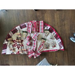 christmas  Skirt and ornaments,ribbon