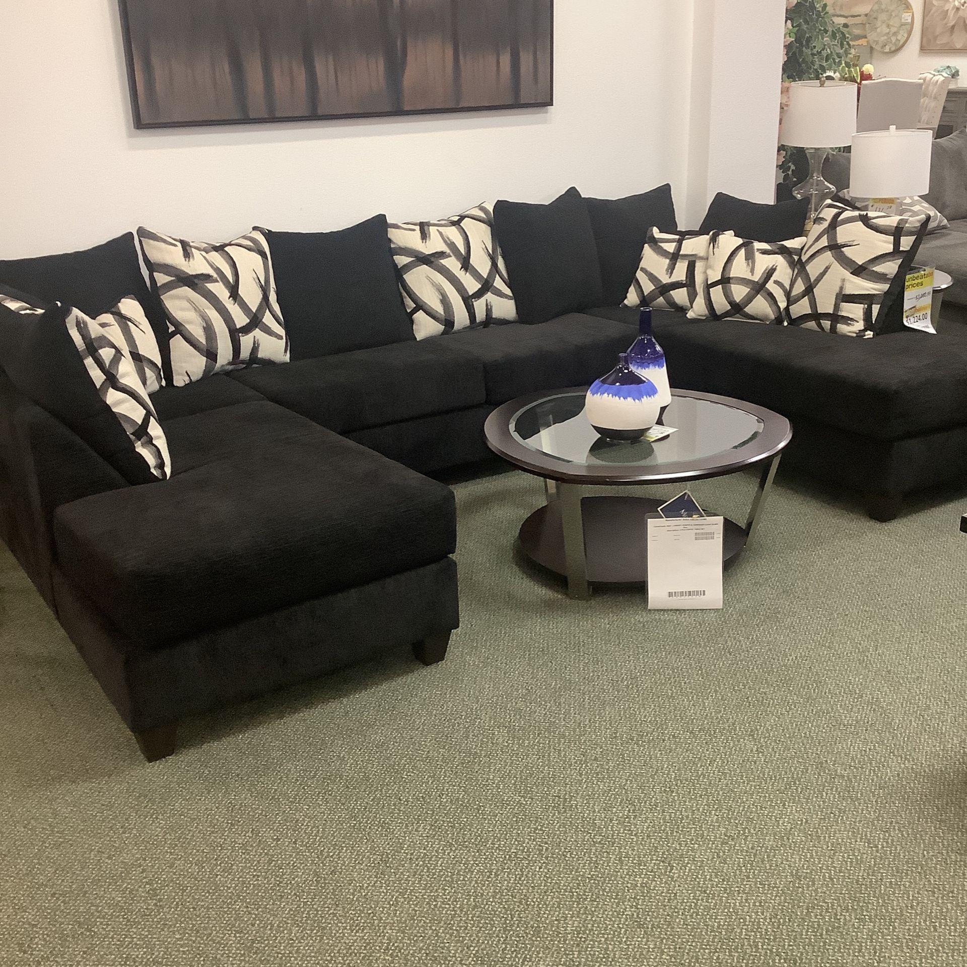 Black Sectional Large