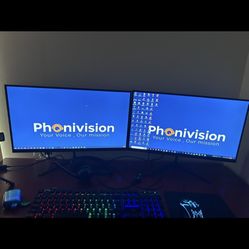 2 Monitors Packardbell 24 Inches With Cable 