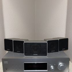 Sony STR-K790 Silver 5.1 Home Surround Sound Receiver Bundle w/ (5) Speaker Set!