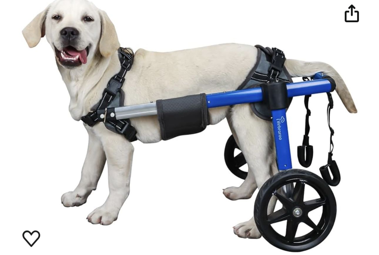 Dog Wheelchair for Back Legs with Upgraded All-Terrain Tires & Durable Bearings,Adjustable Dog Wheelchair  Disabled or In