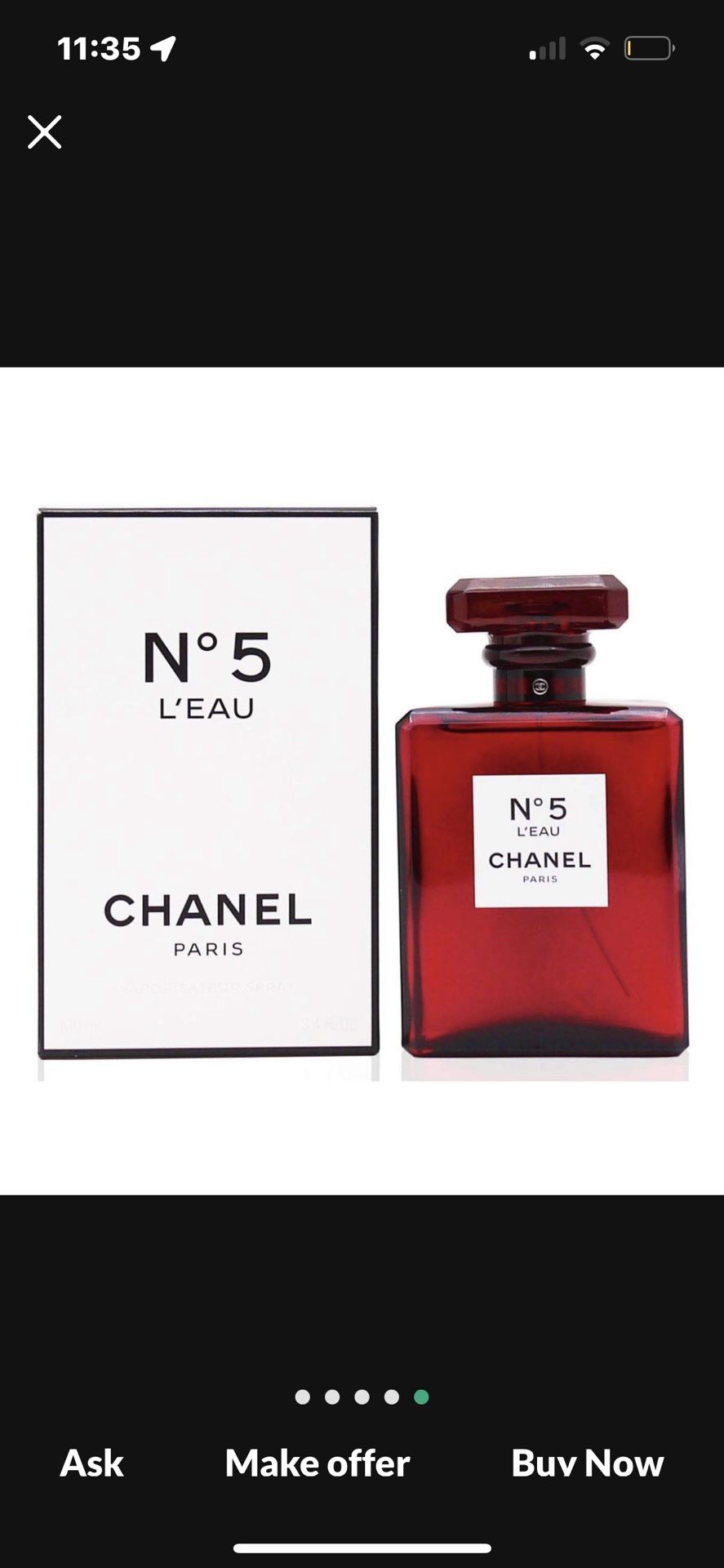 Chanel No 5 Red Edition Perfume 3.4 Fl Oz