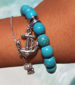 Turquoise Beaded Bracelet Summer Women's Fashion Charm gift birthday