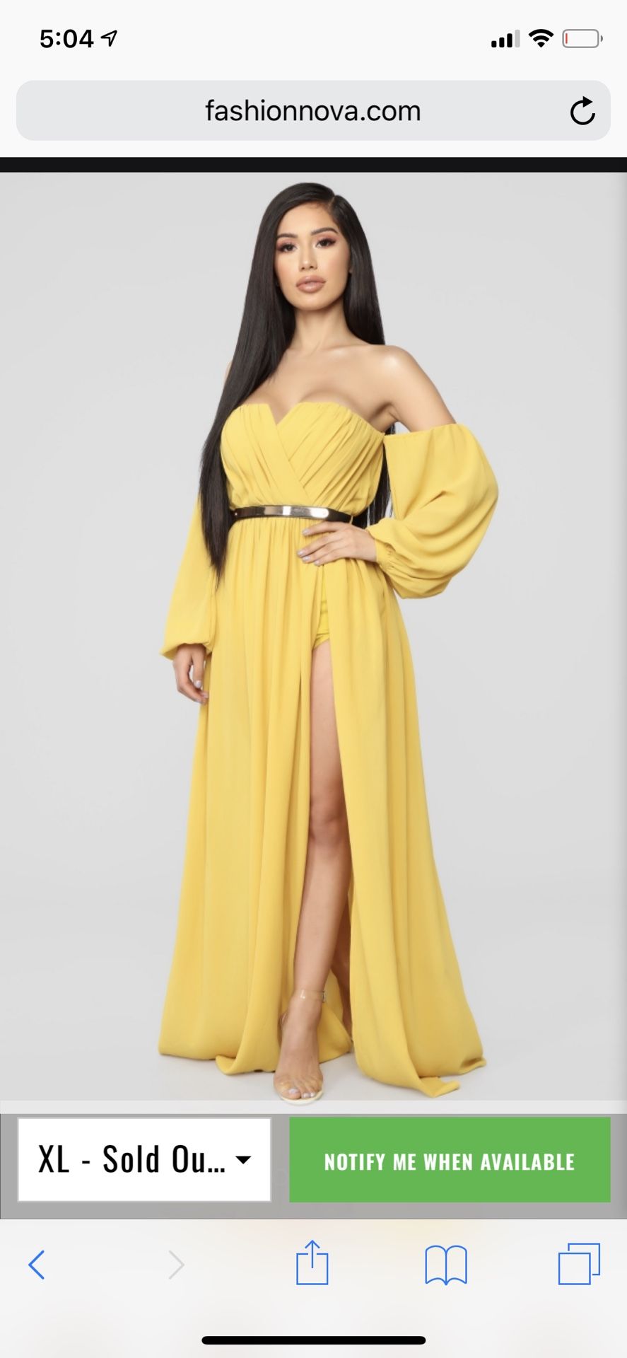 Fashion Nova High slit dress