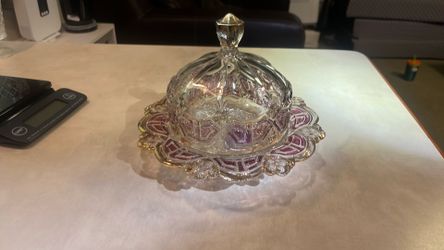 Vintage Early American Pressed Glass Butter Dish $50 OBO