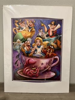 Original Print Disney Alice In Teacup By Darren Wilson