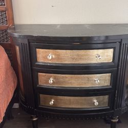 Set Of Black And Gold Dressers