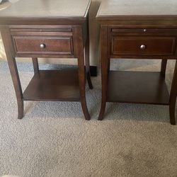 Set of 2 Brown End Tables for $99