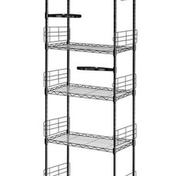 5 Tier Storage Shelf with 2 Rotatable Shelves