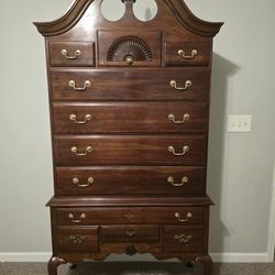 Highboy Dresser – Solid Wood – $150 (Must Go!)