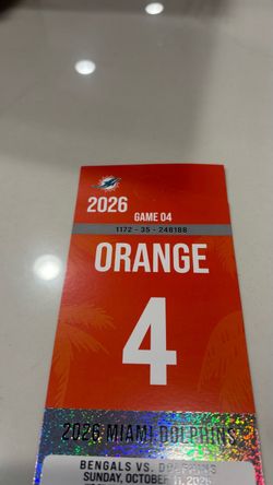 Dolphins vs Bengals Parking Pass