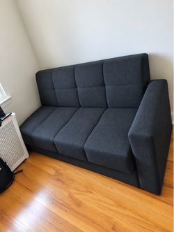 Gray Sleeper Couch with Storage