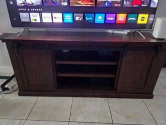 TV stand with barn doors