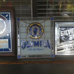 Lot Of 3 Vintage Beer Signs. Olympia, Coors, Steinhauser