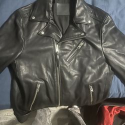Brand New Allsaints Leather Right Biker Jacket 