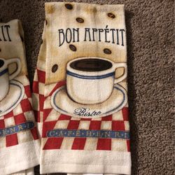 2pc Set Of Coffee Collection Kitchen Towels 