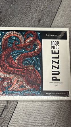 NEW, UNOPENED 1000 piece Aquarium of the Pacific  octopus jigsaw puzzle by Lantern Press