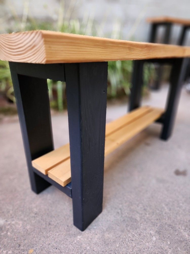 Handmade Wooden 3ft Shoe/Entryway Bench