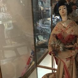 Antique Doll And Showcase 